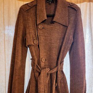 Le Chateau 100% Wool Taupe Sweater Jacket
